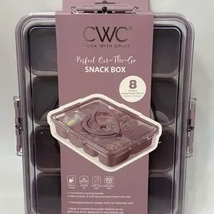 Snackle Box | Kitchen | Cwc Purple Snackle Box 8 Compartment Snack Box ...